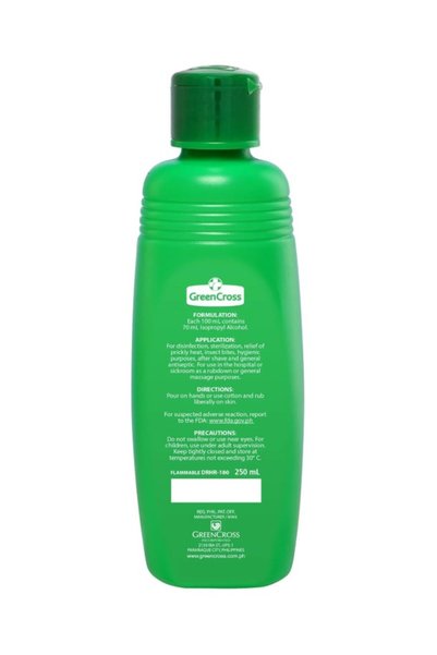 Green Cross Isopropyl Alcohol Antiseptic Disinfectant 250ml Pack of 1