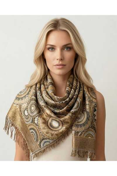 İthal Women's Shawl with Ethnic Patterns