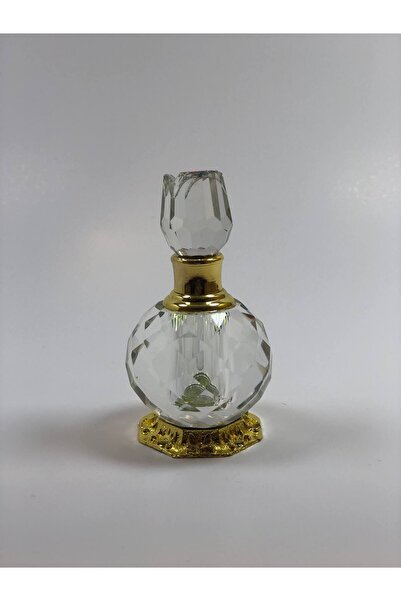 ANADOLU PARFÜM Premium Kristal Sürmeli (Boş) Parfüm Şişesi - Altın Detaylı