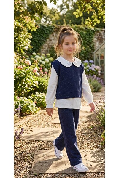 zavera for kids Κοριτσίστικο Σετ 3 τεμαχίων: Πουκάμισο με γιακά μωρού, Παντελ...