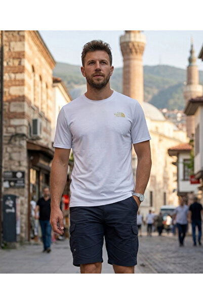 THE NORTH FACE Foundation Mount Tee Casual Ανδρικό T-Shirt Λευκό