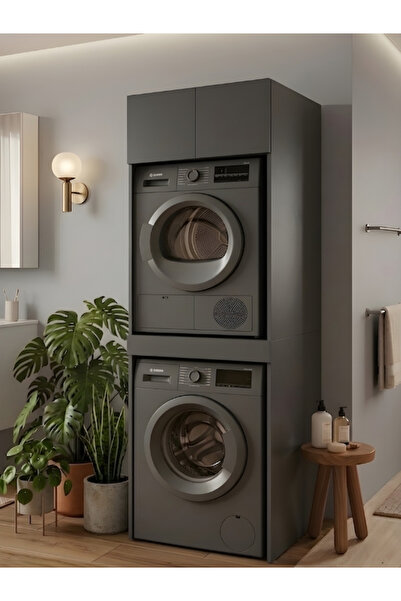 Free Home Premium MDF Ürün Nord Çamaşır ve Kurutma Makinesi Dolabı - Üst Modü...