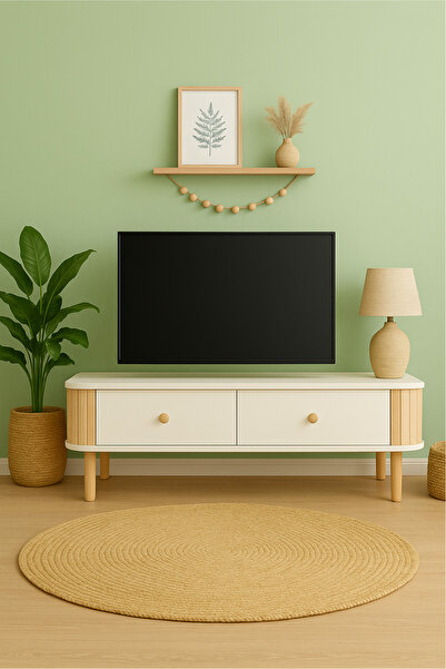 weltwood Minimal TV Ünitesi Bohem– Modern Bohem Tasarım, Dayanıklı Yapı, Kayı...