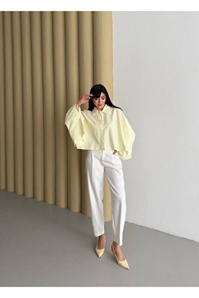 GAMZE ALPTEKİN Κομψό γυναικείο πουκάμισο με λεπτομέρεια μανικιών τύπου trench...