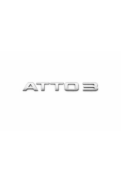 EDEXPORT Byd Atto3 Car Trunk Lettering 2.3X17.1Cm Gray Black Chrome