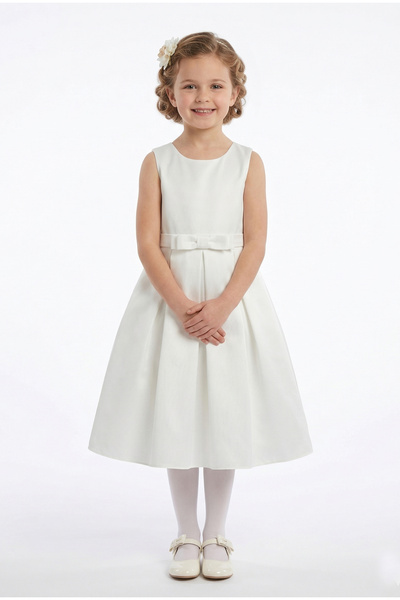 Cortigiani Girls Satin Party Dress Sleeveless