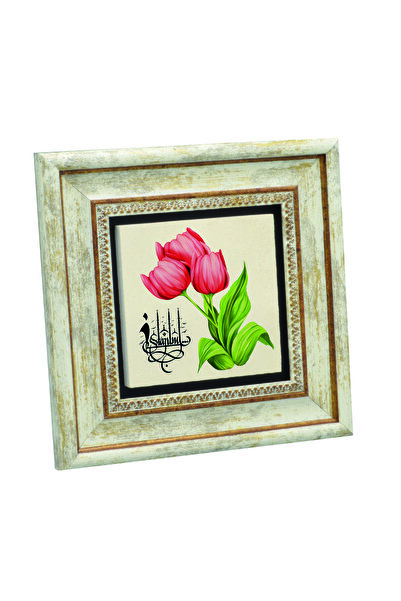 Sadrazam Εκτύπωση Λουλουδιών της Κωνσταντινούπολης σε Πίνακα από Φυσική Πέτρα...