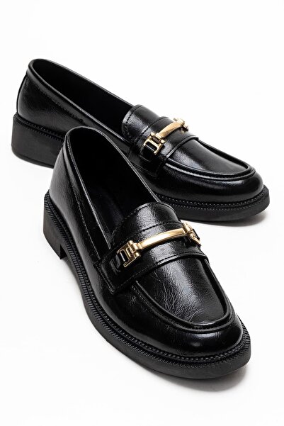 Lizy Shoes Γυναικεία Loafer Παπούτσια με Χρυσή Πόρπη, Καθημερινά Κλασικά Κομψ...