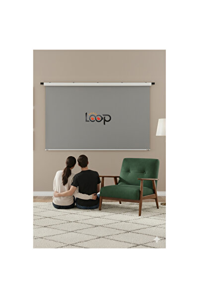 Loop Ters Projeksiyon Perdesi Motorlu 300*220 Pvc [ Rear / Back ]