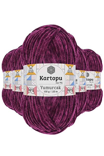 Generic Brand 5 قطع Yumurcak مخملية حبل الحياكة اليدوية البرقوق K726