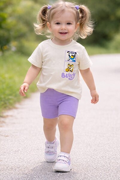 Honey Kids Kız çocuk şortlu yazlık alt üst takım