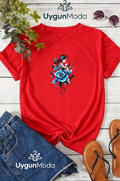 UygunModa Anne Rose Printed T-Shirt