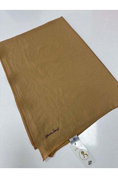 HAREM SCARF شال حريري من الفوال باللون البيج الداكن HVH0270