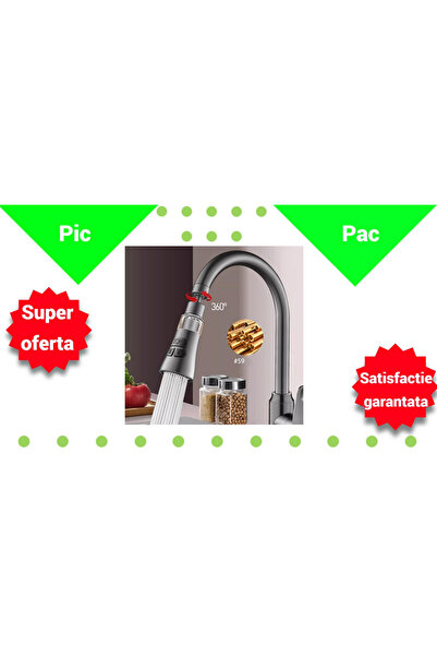 OEM Cap Robinet 3-in-1 Rotativ 360° - Anti-Stropire cu Jet Reglabil pentru Ch...