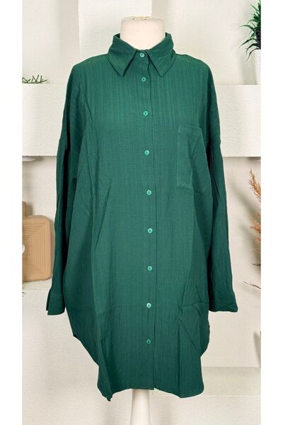 Yeka Single Pocket Seersucker Shirt