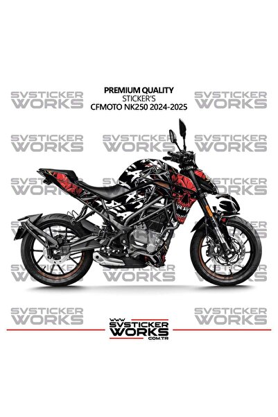 ARONA CFMOTO 250NK Kaplama Sticker Death Design Motor Kaplama Modeli Hazır Ki...