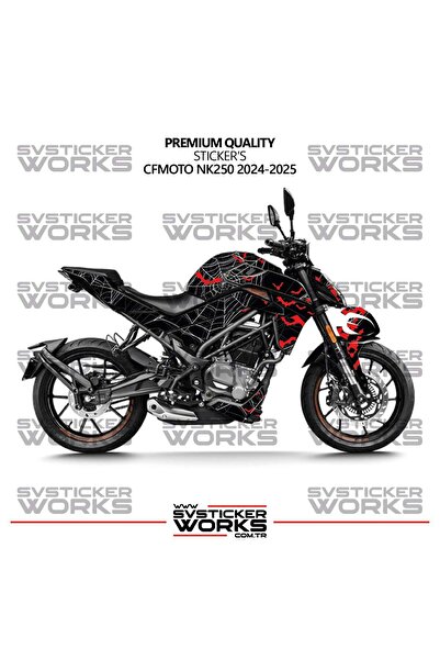 ARONA CFMOTO 250NK Kaplama Sticker Crimson Web Design Motor Kaplama Modeli Ha...