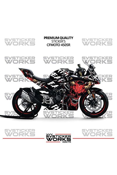 ARONA CFMOTO 450SR Kaplama Sticker Death Design Motor Kaplama Modeli Hazır Ki...