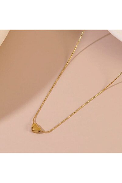 NOOR BY AYISHA Electroplated Light Luxury Heartshaped Stainless Steel Clavicl...