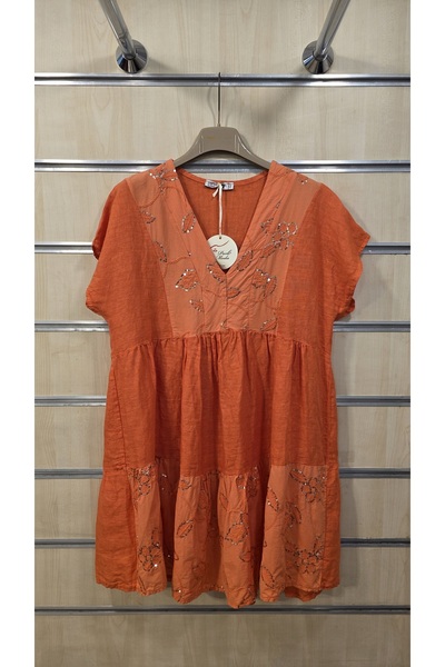 Park Moda Κοντό λινό φόρεμα