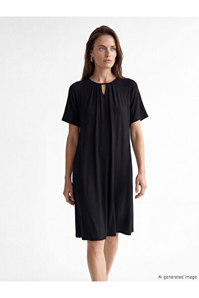 LC Waikiki Nevavm with a Difference of Opinion, Lcw Grace Black Oval Neck Gat...