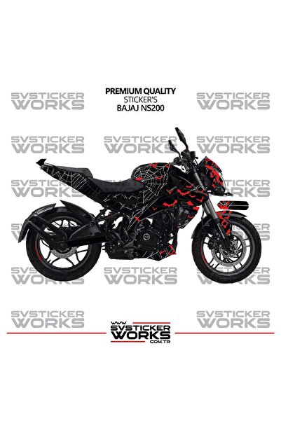 ARONA Bajaj Ns200 Kaplama Sticker Crimson Web Design Motor Kaplama Modeli Haz...