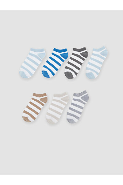 LC Waikiki Nevavm Striped Boys' Booties Socks with Difference in Color, Pack ...