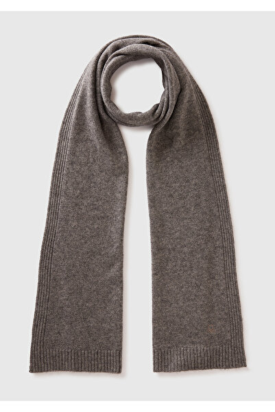 United Colors of Benetton Γυναικείο ριμπάντελο από μαλλί ανθρακί μελανζέ και ...