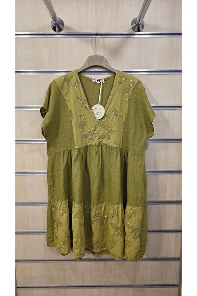 Park Moda Κοντό λινό φόρεμα