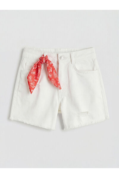LC Waikiki Girl's Jean Shorts and Headband