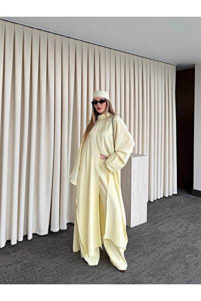 Laluvia Σετ Κιμονό με Κίτρινα Αξεσουάρ Δεσίματος - 8428