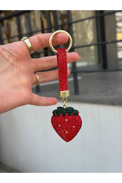 yucelique Breloc pentru geantă / Breloc pentru chei Summer Soul Design, cu detaliu din piatră de zircon premium