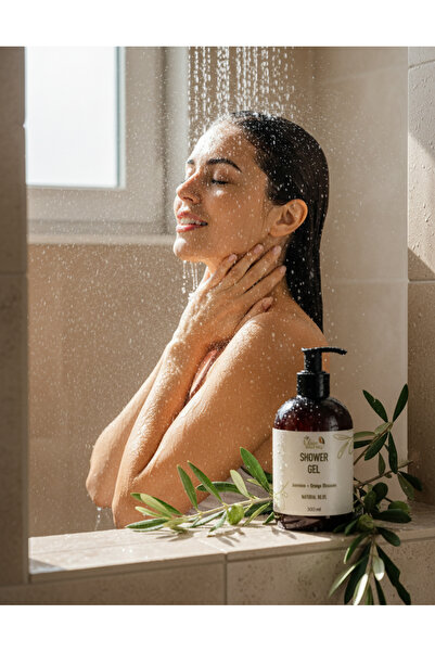 Olive Auras Shower Gel Jasmine & Orange Blossom 96% Natural Ingredients Gently Cleanses & Pampers 300ml