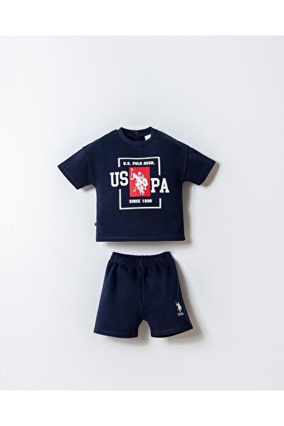 U.S. Polo Assn. يو إس بولو أسن. طقم تي شيرت وشورت للأطفال الذكور