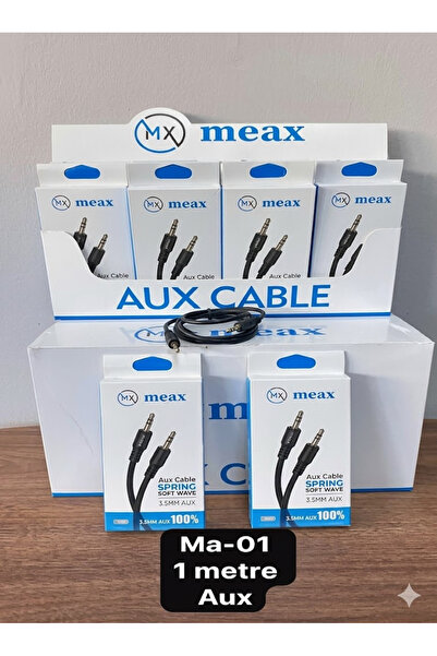 Generic Brand Meax Ma01 Aux to Aux Cable 1 Meter Black Luxury Imported Premium