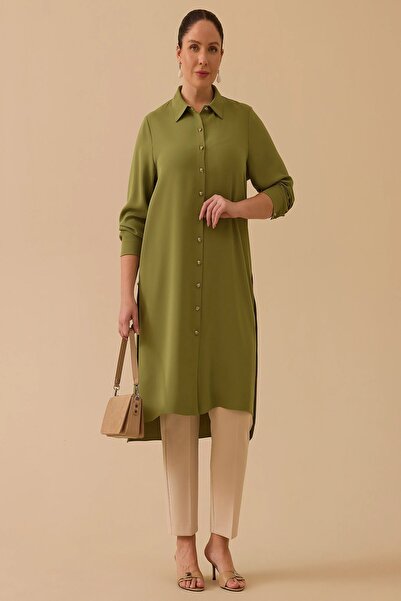 Rain and River Plus Size Buttoned Basic Tunic