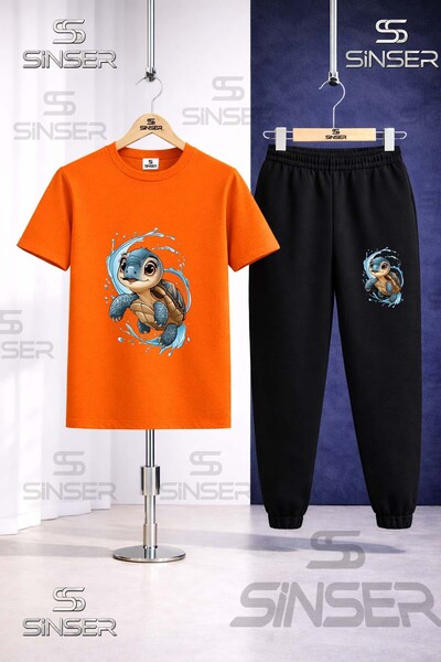 SS SİNSER Παιδικό σετ φόρμας με στάμπα KARETTE KARETTA IN THE WATER