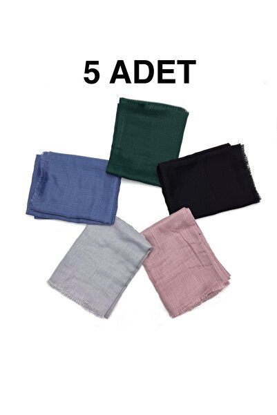 nazipek Set of 5 High Quality Cotton Flannel Shawls 180Cmx70Cm