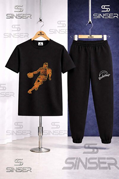 SS SİNSER Παιδικό Σετ Φόρμας Μπάσκετ με Στάμπα ΦΛΟΓΑΣ