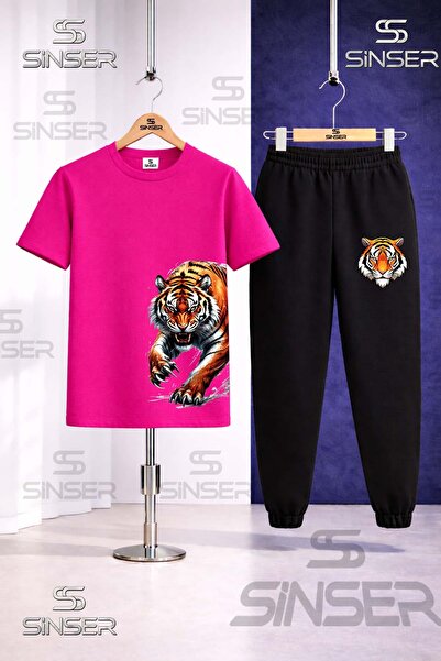 SS SİNSER Παιδικό Σετ Φόρμας με Μπλουζάκι με Στάμπα TIGER SIDE PENCE