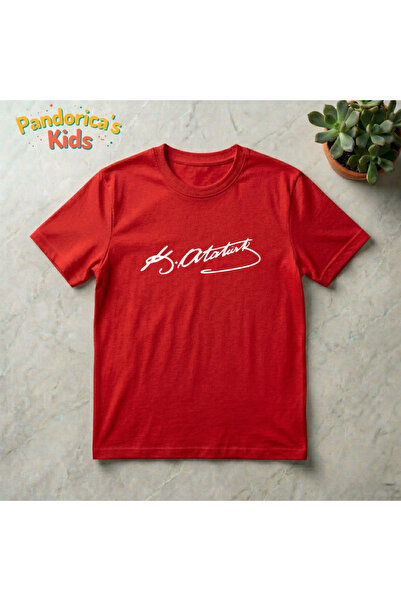 Grafftee Clothing تي شيرت قطني للأطفال بتصميم أتاتورك مطبوع عليه العلم للجنسين
