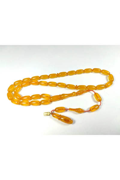 İskeçe Tesbih Ayhan Turan Usta İşi İmzalı 0.6 Milim Διαφανές Κεχριμπάρι Συμπι...