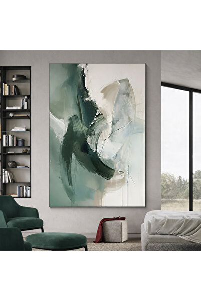 lawhat Modern Green Abstract Painting with High-End Artistic Touch – Premium ...