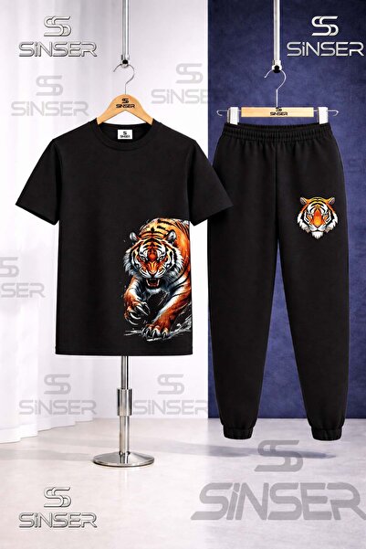 SS SİNSER Παιδικό Σετ Φόρμας με Μπλουζάκι με Στάμπα TIGER SIDE PENCE