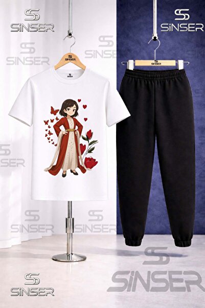 SS SİNSER Children's Jyn Anime Yoresel Printed T-Shirt Sweatpants Set
