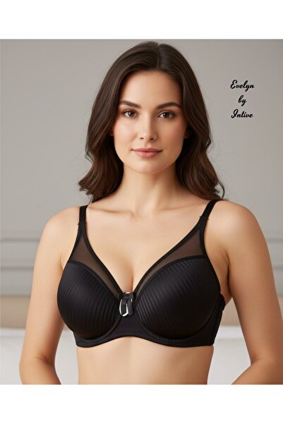 İntive Lingerie Evelyn Shiny Satin Line Λεπτομερής κούπα C Underwire Unpadded...