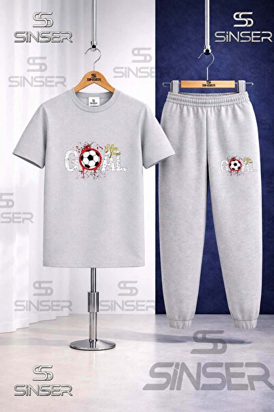 SS SİNSER Παιδικό Σετ Φόρμας με Στάμπα GOAL LEKELI WRITING TOP και Μπλουζάκι