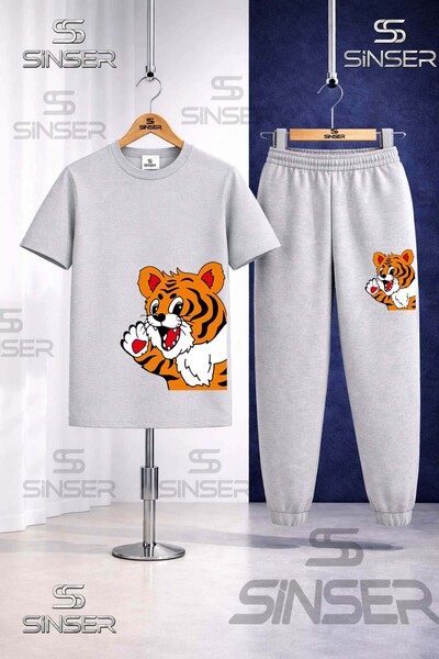 SS SİNSER Παιδικό σετ φόρμας με στάμπα YANDAN CUTE TIGER