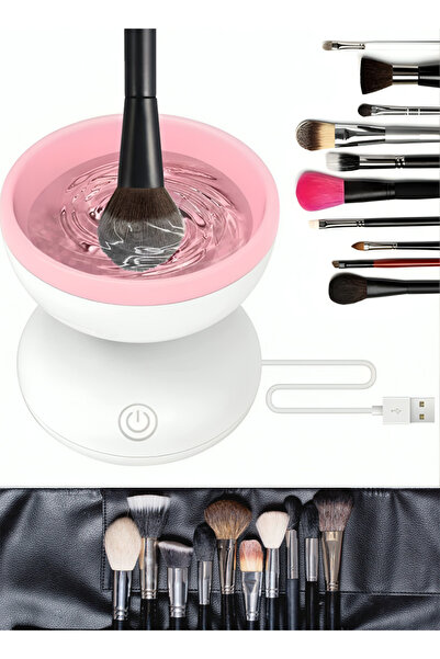 Yallabena Smart Makeup Brush Cleaner Device Fast Efficient Cleaning Removes M...