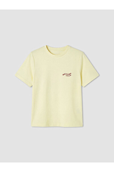 LC Waikiki Koor Sport Yellow Embroidered Soft Touch Women's Sports T-Shirt wi...